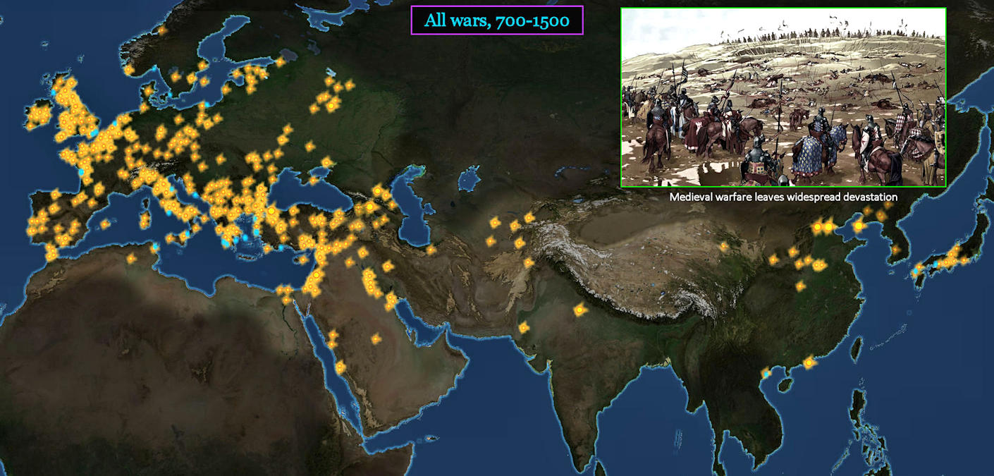 Conflict summary, 700-1500 map 